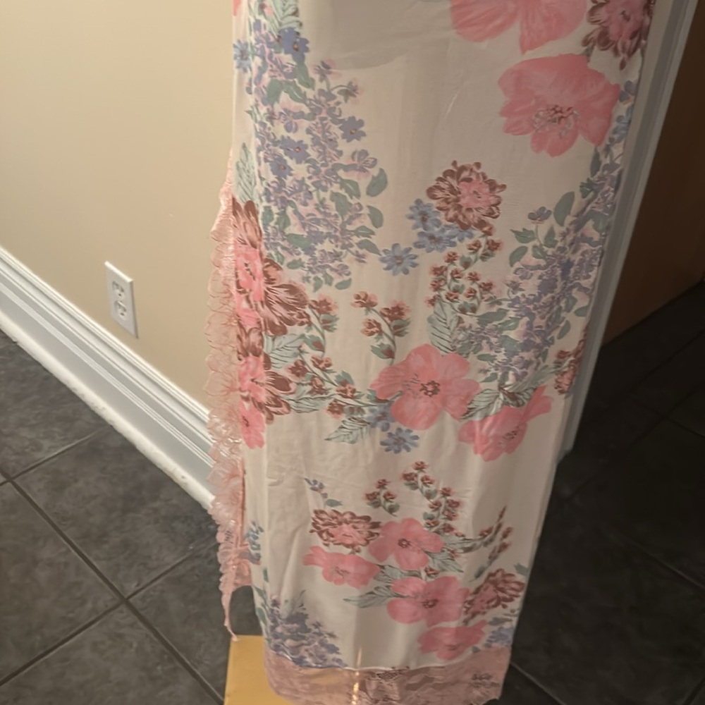 Free People Pink Floral Lace Slip Dress - Picture 12 of 14
